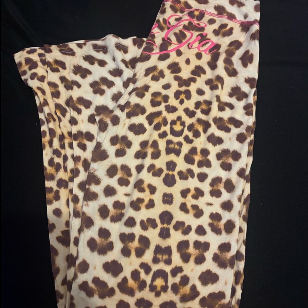 I.AM.GIA Brown Leopard Print Pants